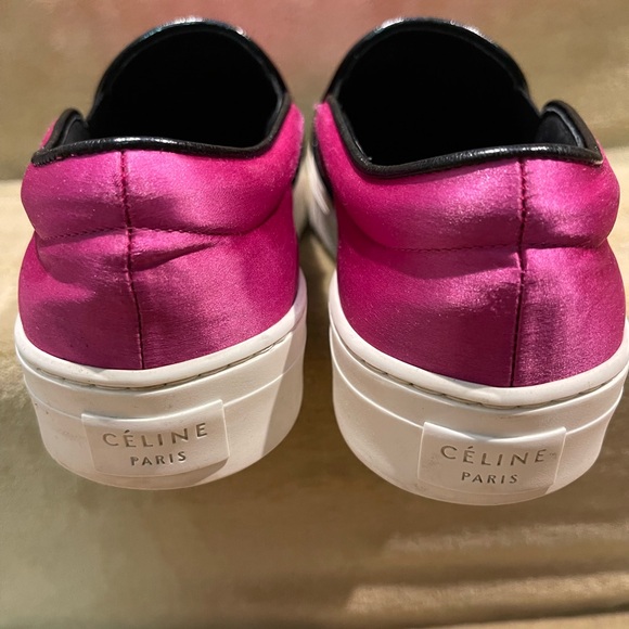 Authentic Celine slip-On Sneakers, round toes, left shoe has scuff seen on photo - Picture 7 of 16